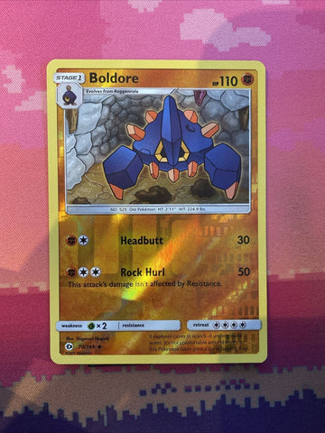 Pokemon Card Boldore Sun & Moon Reverse Holo 70/149 Near Mint