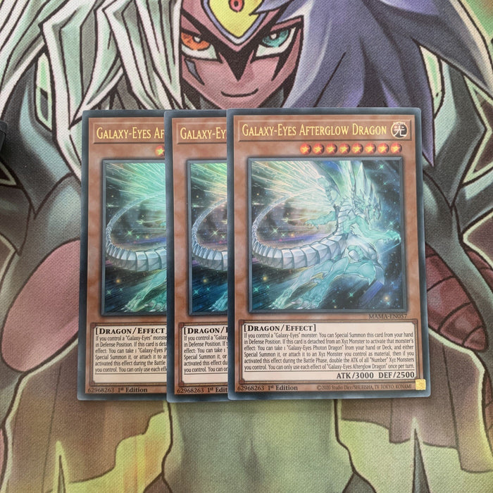 MAMA-EN057 x3 Galaxy-Eyes Afterglow Dragon Ultra Rare Excellent Condition Yugioh