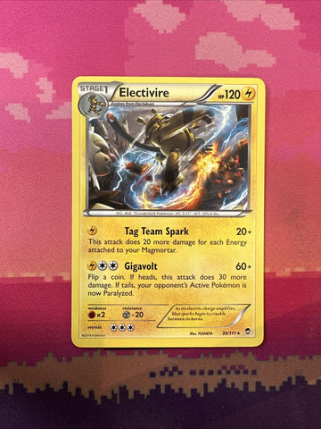 Pokemon Card Electivire Furious Fists Rare 30/111 Near Mint