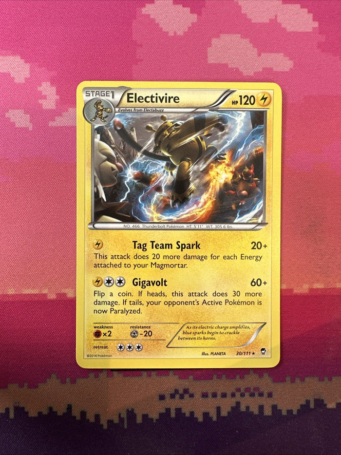 Pokemon Card Electivire Furious Fists Rare 30/111 Near Mint