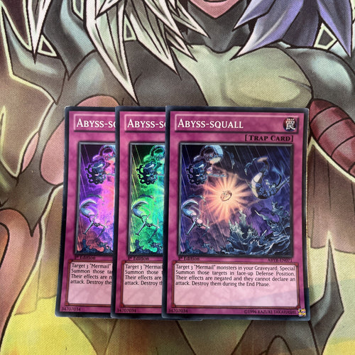 ABYR-EN071 x3 Abyss-squall Super Rare Excellent Condition Yugioh