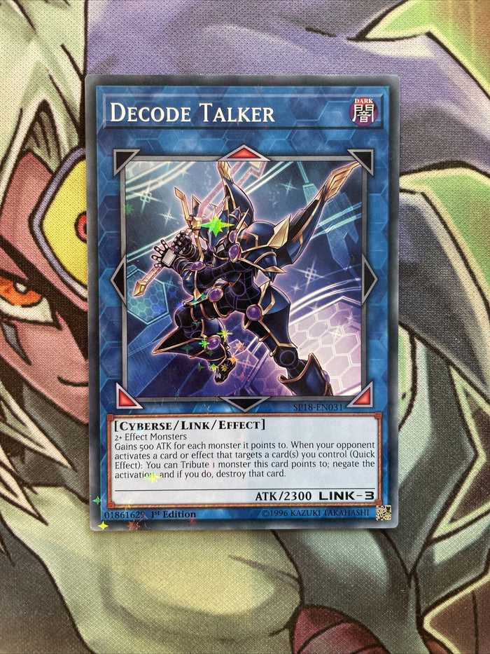 SP18-EN031 Decode Talker Starfoil Rare 1st Edition NM Yugioh Card
