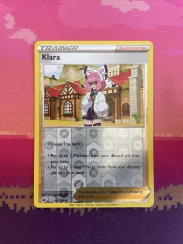 Pokemon Card Klara Chilling Reign Reverse Holo Uncommon 145/198 NM