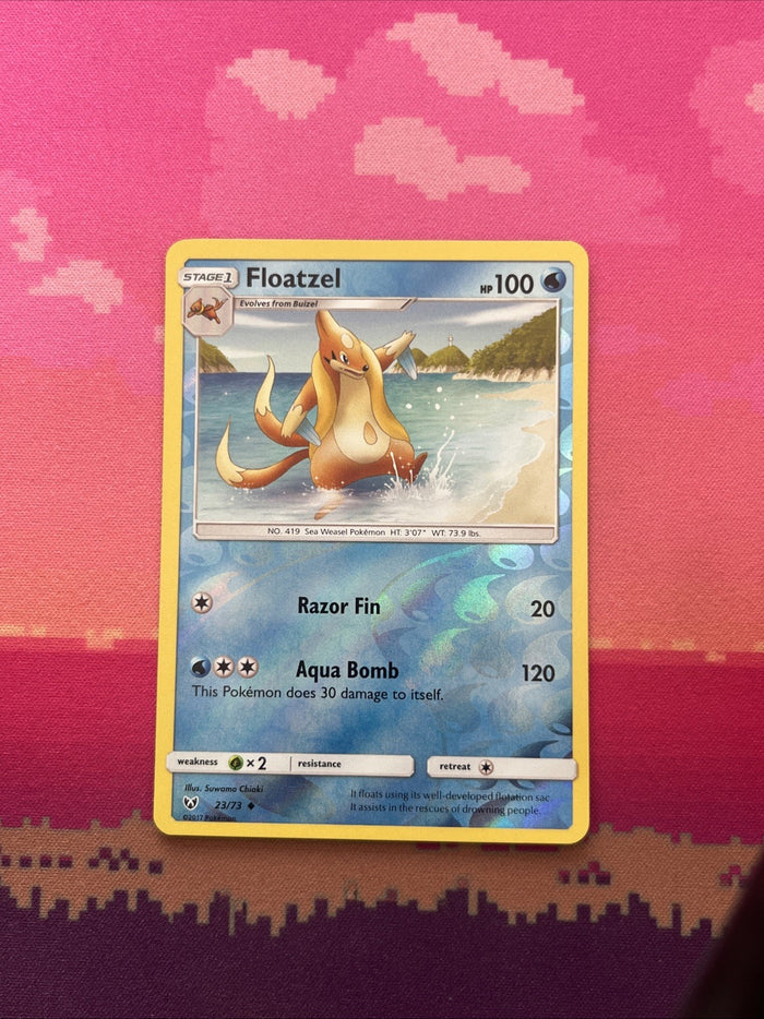 Pokemon Card Floatzel Shining Legends Reverse Holo 23/73 Near Mint