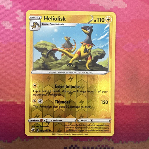 Pokemon Card Heliolisk Rebel Clash Reverse Holo 064/192 NM