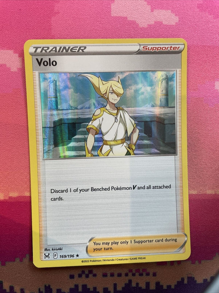 Pokemon Card Volo Lost Origin Holo Rare 169/196 Near Mint