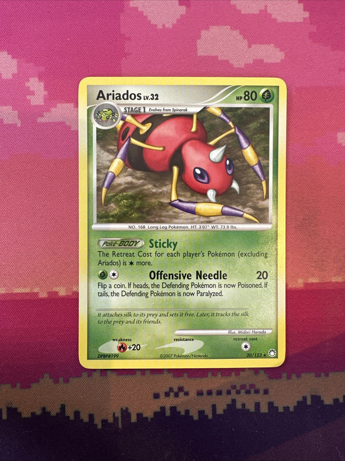 Pokemon Card Ariados Mysterious Treasures Rare 20/123 Near Mint