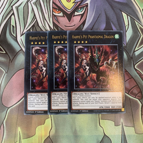 MAGO-EN132 x3 Harpie's Pet Phantasmal Dragon Rare Excellent Condition Yugioh