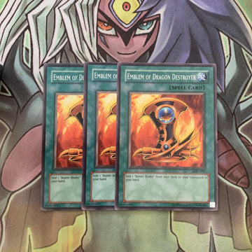 MFC-090 x3 Emblem of Dragon Destroyer Common Excellent Condition Yugioh