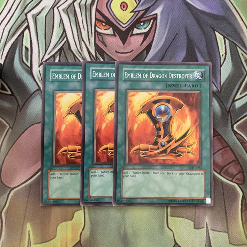 MFC-090 x3 Emblem of Dragon Destroyer Common Excellent Condition Yugioh