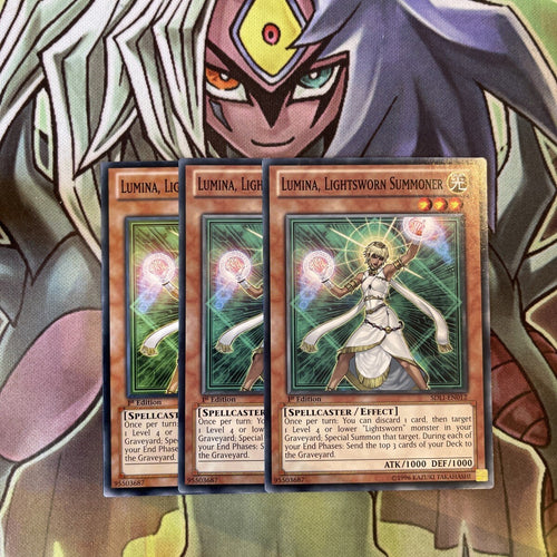 SDLI-EN012 x3 Lumina, Lightsworn Summoner Common Excellent Condition Yugioh