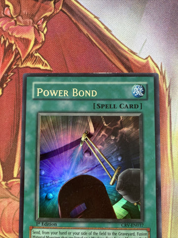 CRV-EN037 Yugioh Power Bond | Ultra Rare 1st Edition NM/LP (back)