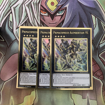 MGED-EN030 x3 Primathmech Alembertian Gold Rare Excellent Condition Yugioh