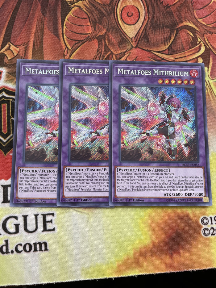 BLRR-EN082 x3 METALFOES MITHRILIUM YUGIOH CARDS