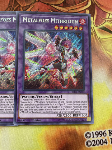 BLRR-EN082 x3 METALFOES MITHRILIUM YUGIOH CARDS (back)