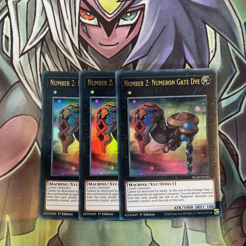 BLAR-EN023 x3 Number 2: Numeron Gate Dve Ultra Rare Excellent Condition Yugioh