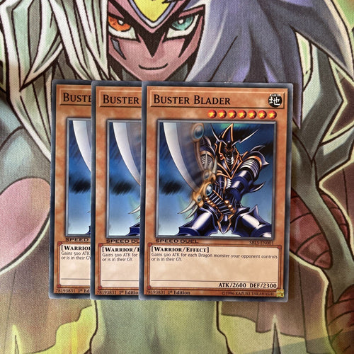 SBLS-EN001 x3 Buster Blader Common Excellent Condition Yugioh