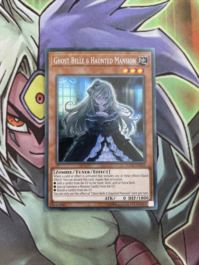 FLOD-EN033 Ghost Belle & Haunted Mansion UNL Edition NM Yugioh Card