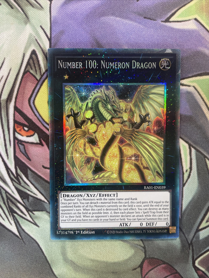 RA01-EN039 Number 100: Numeron Dragon New Collectors NM 1st Edition Yugioh Card