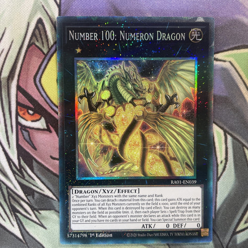 RA01-EN039 Number 100: Numeron Dragon New Collectors NM 1st Edition Yugioh Card