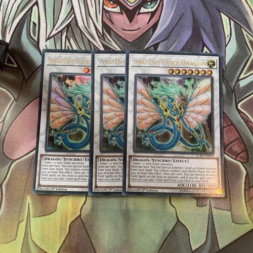 LCKC-EN070 x3 Ancient Fairy Dragon Ultra Rare Excellent Condition Yugioh