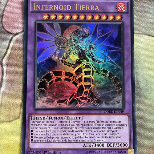 CORE-EN049 YUGIOH INFERNOID TIERRA ULTRA RARE 1ST NEAR MINT