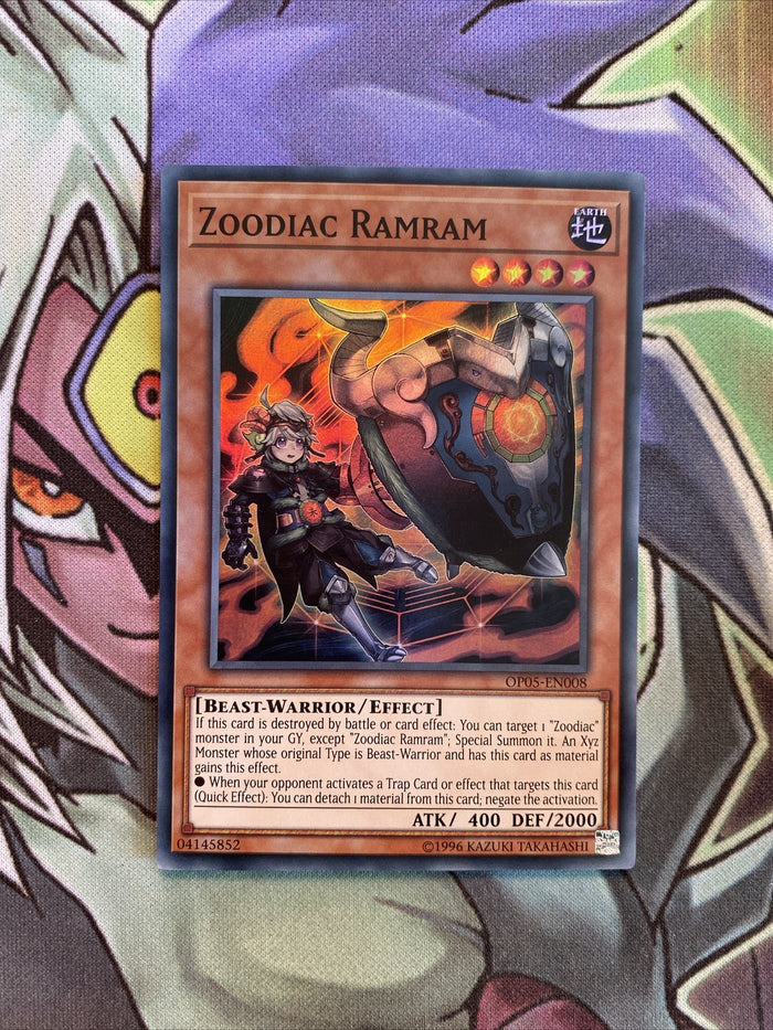 OP05-EN008 Zoodiac Ramram Super Rare Unlimited Edition NM Yugioh Card