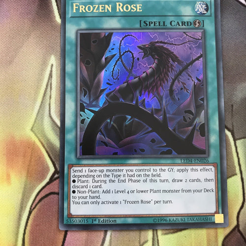 LED4-EN026 Frozen Rose Ultra Rare 1st Edition Yugioh Card