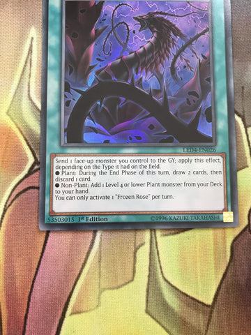 LED4-EN026 Frozen Rose Ultra Rare 1st Edition Yugioh Card (back)