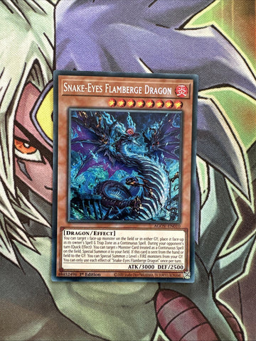 AGOV-EN010 Snake-Eyes Flamberge Dragon Secret Rare 1st Edition NM Yugioh Card