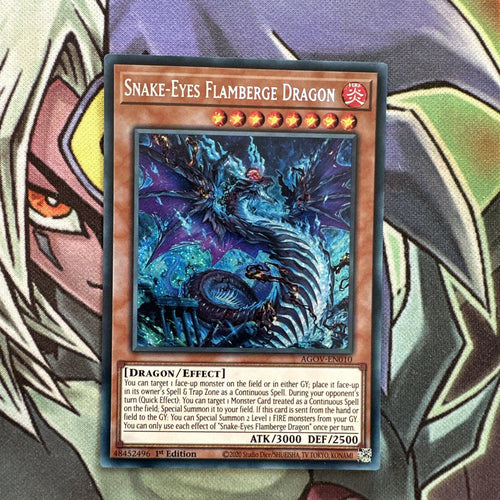 AGOV-EN010 Snake-Eyes Flamberge Dragon Secret Rare 1st Edition NM Yugioh Card