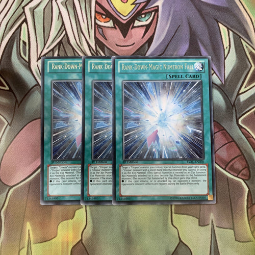 LVAL-EN060 x3 Rank-Down-Magic Numeron Fall Rare Excellent Condition Yugioh