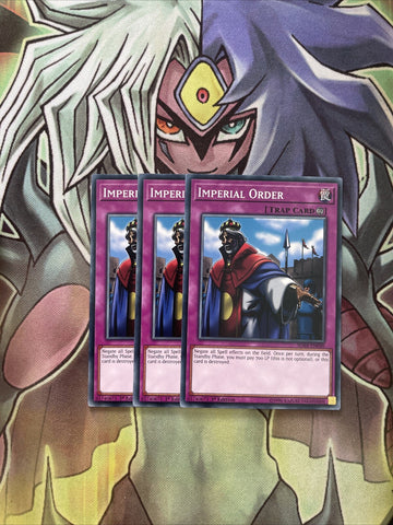 SDRR-EN040 x3 Imperial Order Common Excellent Condition Yugioh