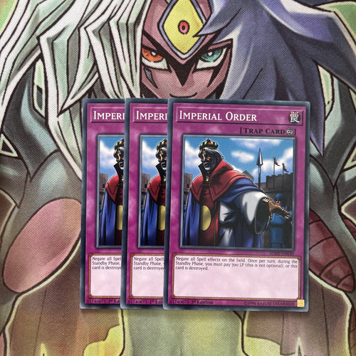 SDRR-EN040 x3 Imperial Order Common Excellent Condition Yugioh
