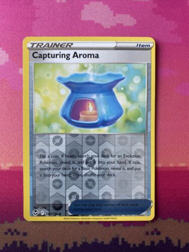 Pokemon Card Capturing Aroma Silver Tempest Reverse Holo 153/195 Near Mint