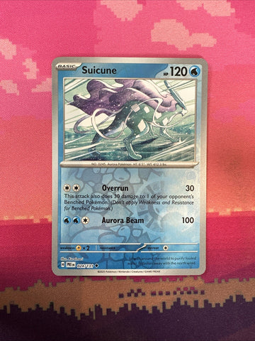 Pokemon Card Suicune Prismatic Evolutions Reverse Holo 024/131 Near Mint
