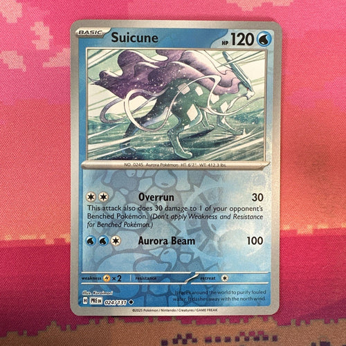 Pokemon Card Suicune Prismatic Evolutions Reverse Holo 024/131 Near Mint