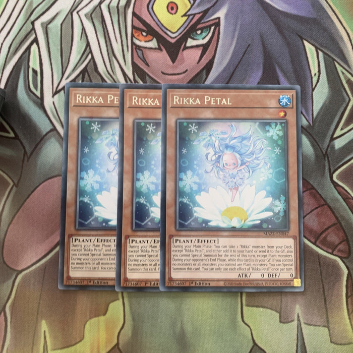 MAZE-EN047 x3 Rikka Petal Rare Excellent Condition Yugioh