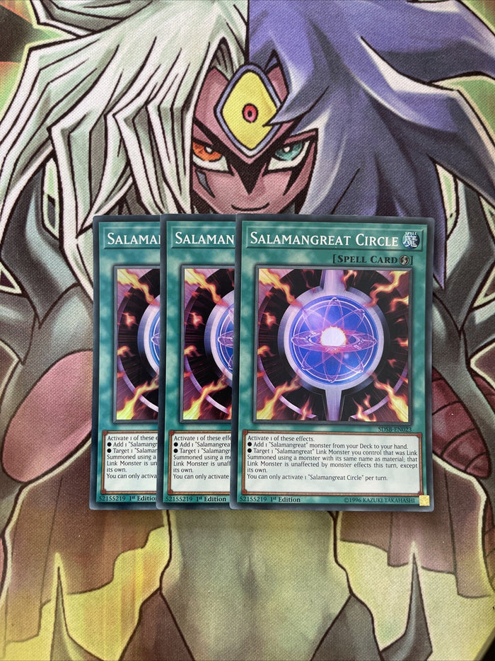 SDSB-EN023 x3 Salamagreat Circle Super Rare Excellent Condition Yugioh