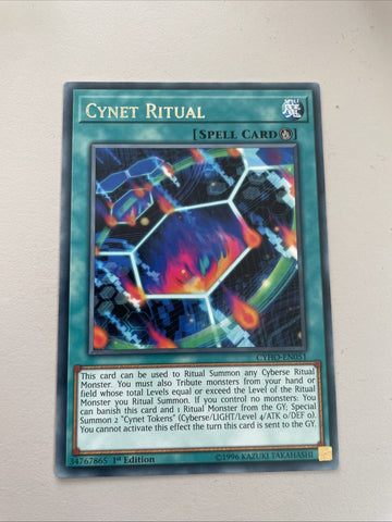 CYHO-EN051 CYNET RITUAL RARE 1ST EDITION YuGiOh CARD