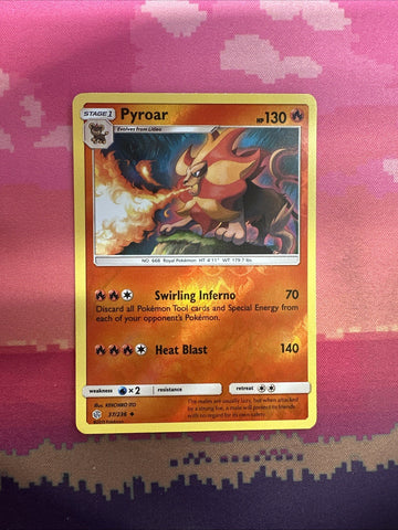 Pokemon Card Pyroar Cosmic Eclipse Reverse Holo 37/236 Near Mint