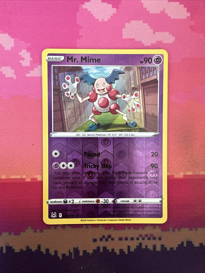 Pokemon Card Mr. Mime Lost Origin Reverse Holo Rare 067/196 Near Mint