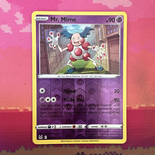 Pokemon Card Mr. Mime Lost Origin Reverse Holo Rare 067/196 Near Mint