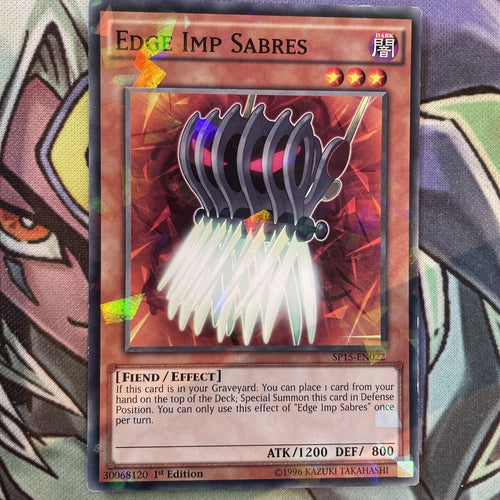 SP15-EN022 Edge Imp Sabres Shatterfoil Rare 1st Edition NM Yugioh Card