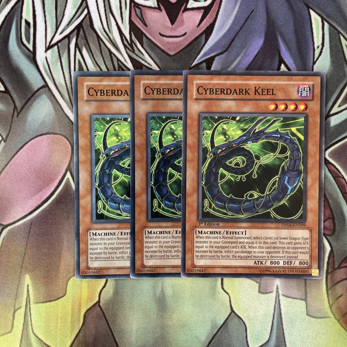 DP04-EN009 x3 Cyberdark Keel Common Excellent Condition Yugioh