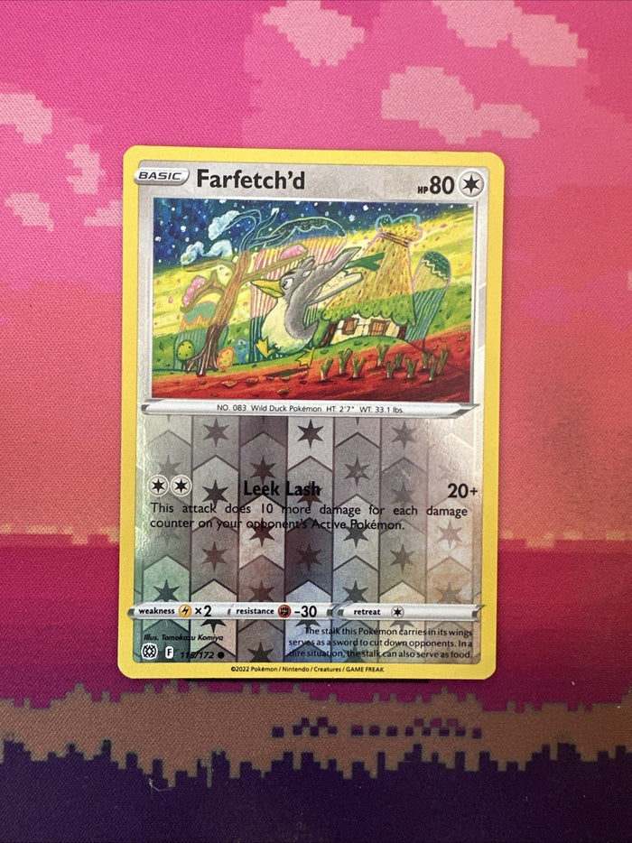 Pokemon Card Farfetch'd Brilliant Stars Reverse Holo 115/172 Near Mint