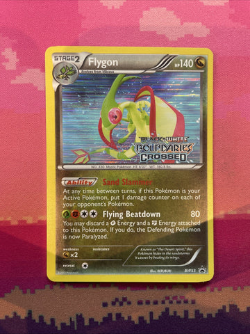 Pokemon Card Flygon BW53 Black Star Promo Boundaries Crossed STAMP Near Mint