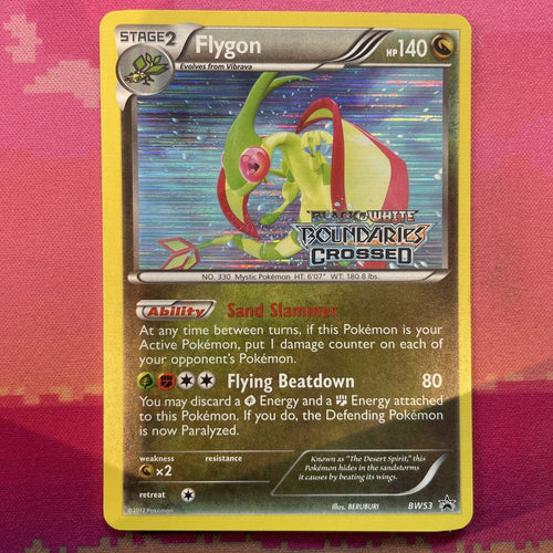 Pokemon Card Flygon BW53 Black Star Promo Boundaries Crossed STAMP Near Mint