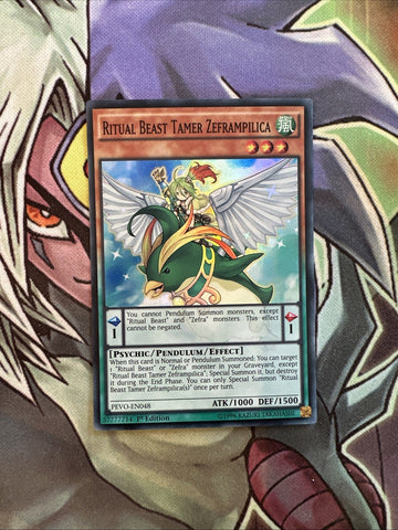 PEVO-EN048 Ritual Beast Tamer Zeframpilica Super 1st Edition NM Yugioh Card