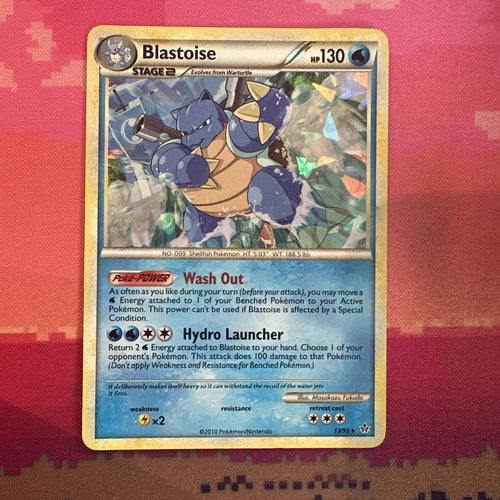 Pokemon Card Blastoise Unleashed Cracked Ice Holo Rare 13/95 Near Mint